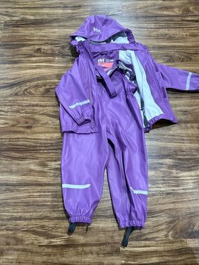 Helly Hansen Purple Kids Waterproof Rain Set